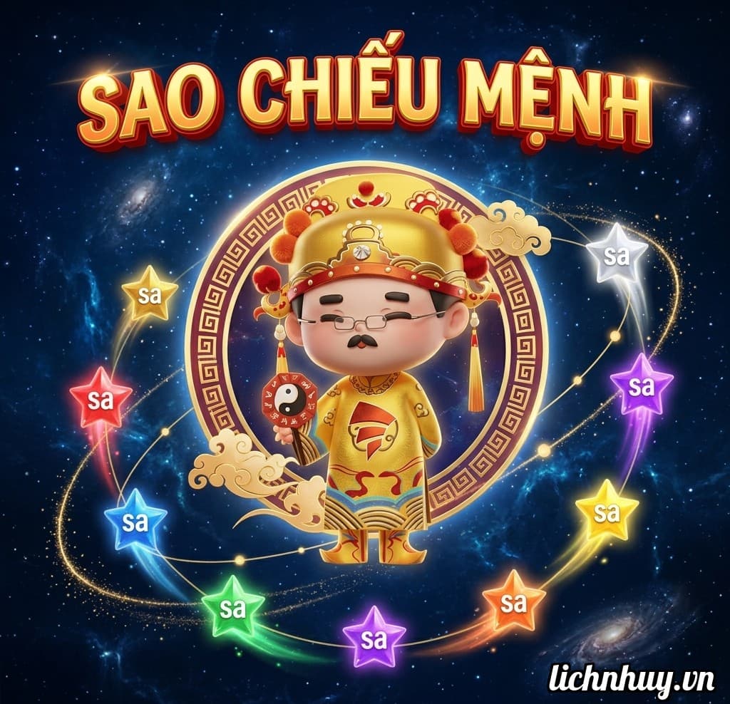 Sao Chiếu Mệnh Năm 2026: Bảng Tra Cứu & Cách Cúng Giải Hạn
